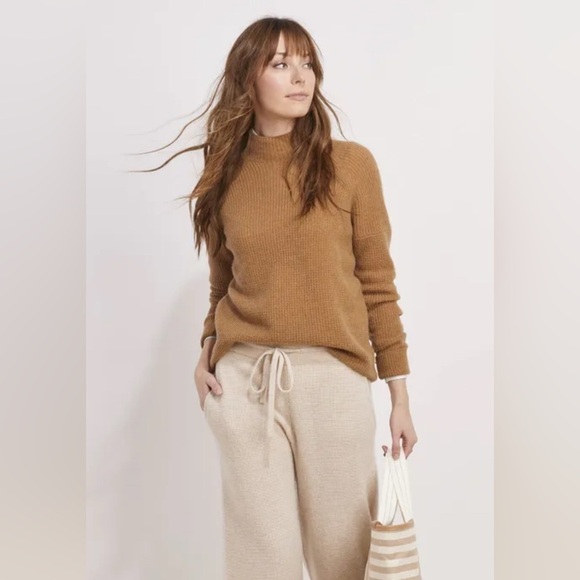 ⭐️ VINEYARD VINES Seaspun Cashmere Waffle Mock Neck Sweater—GORGEOUS—Warm—EUC! - Picture 1 of 10